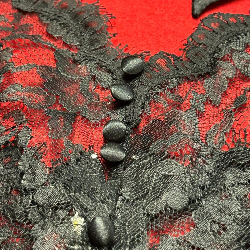 Victoria’s Secret Black Lace Teddy & Robe 2pc Set – M + OS - Picture 5 of 15